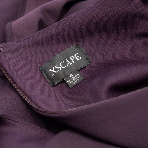 Xscape Evenings Off The Shoulder Scuba Gown - Picture 4 of 14